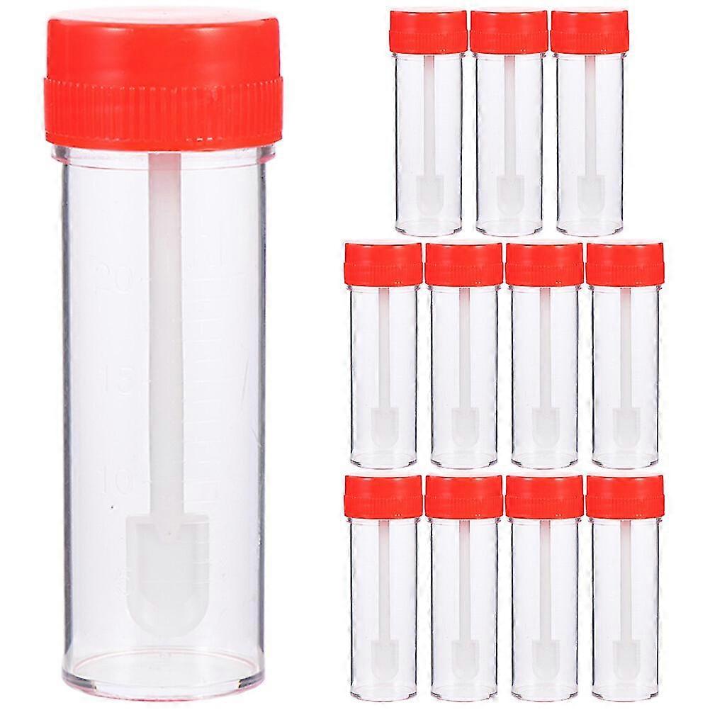 12 stuks Eenmalig gebruik bemonsteringsbuizen Ontlasting Reageerbuizen Wegwerp ontlasting bemonsteringsbuizen