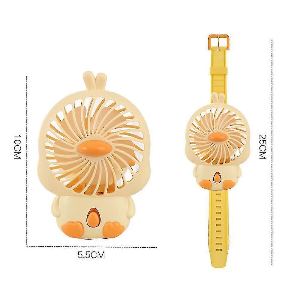 Cartoon Watch Mini Portable Handheld Fan -usb Rechargeable Children's Gift Fan