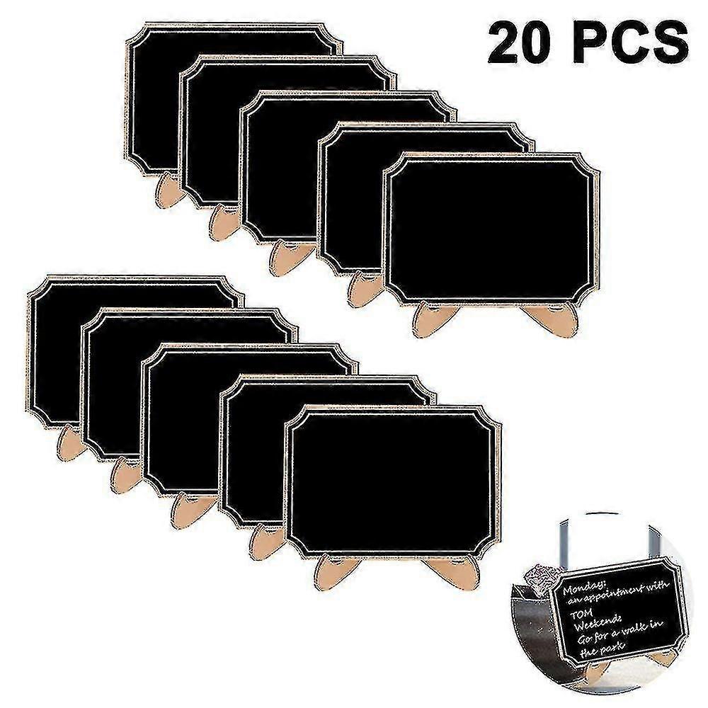 20 Pack Mini Chalkboards Signs, Place Cards Food Signs Blackboards For Table Numbers