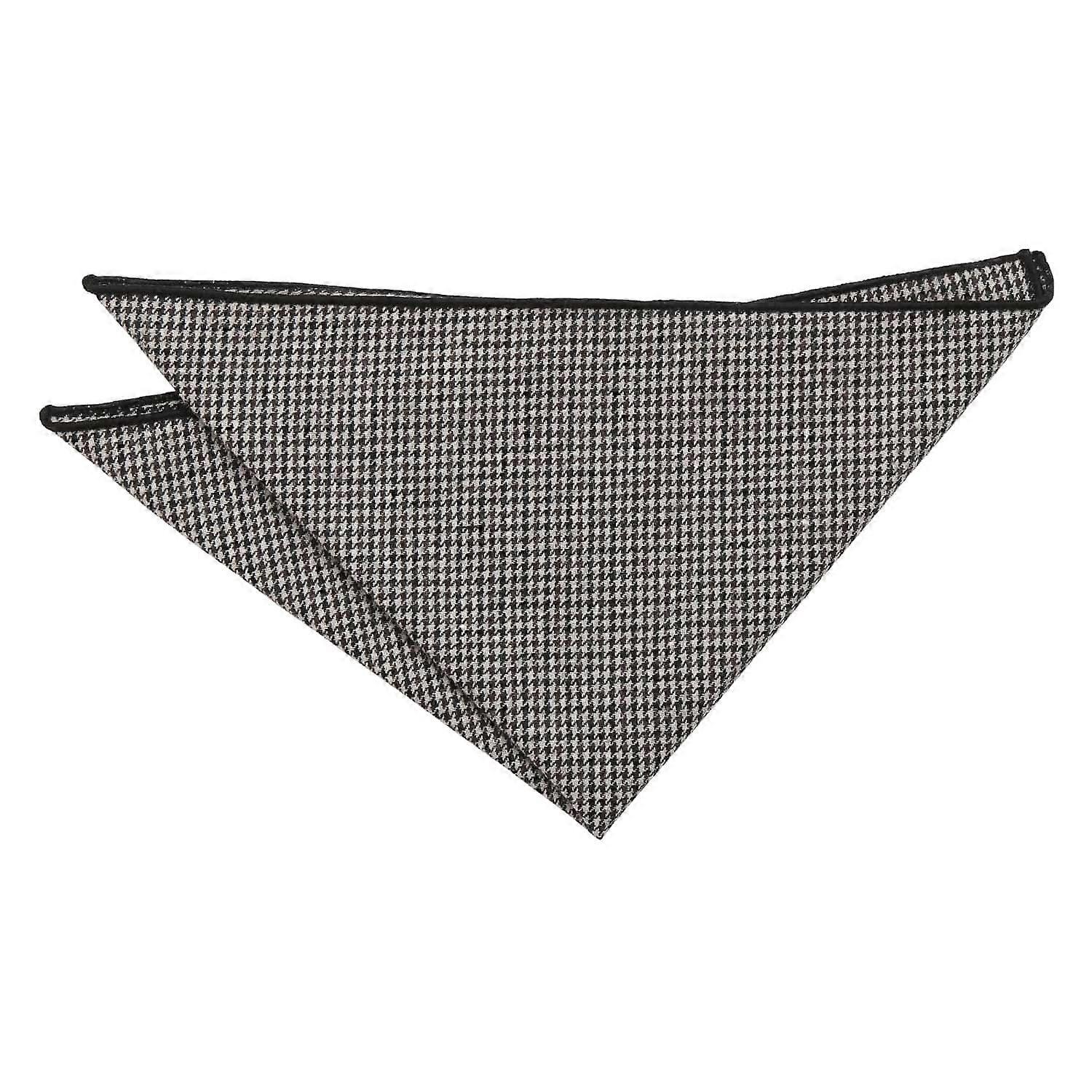 Beige Tweed Houndstooth Pocket Square