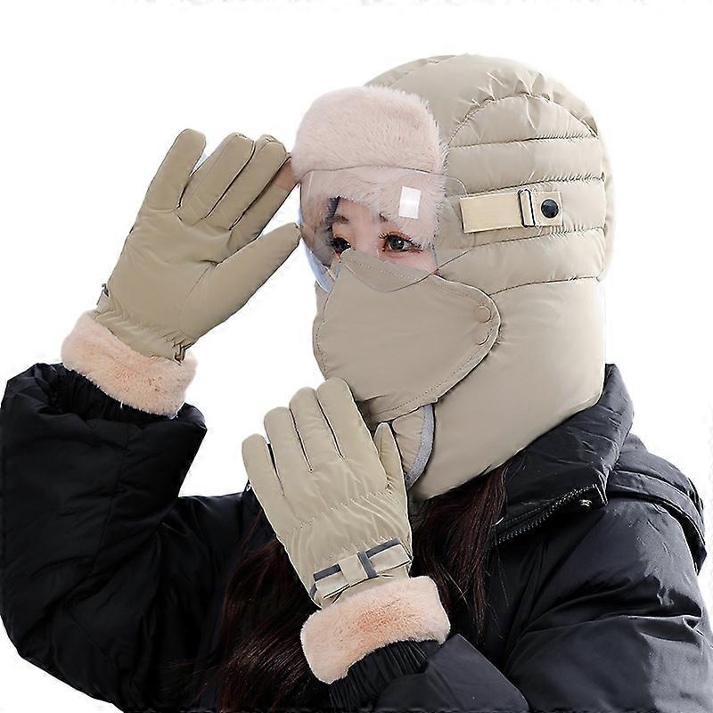 Herr Trooper Trapper Hat Varma vinterhattar med transparenta linser