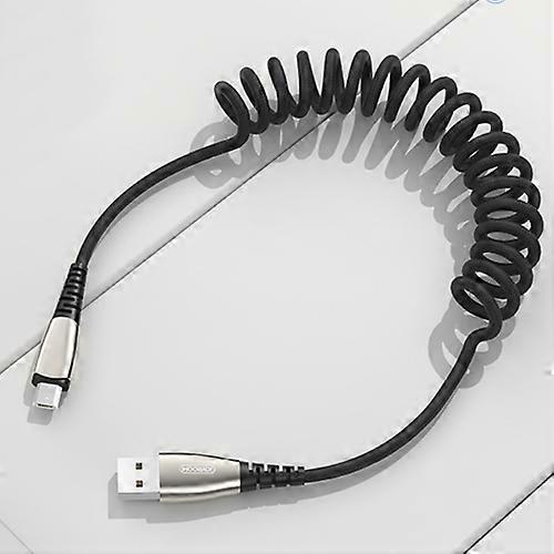 JOYROOM S-M391 Waller Series 2.4A USB-C to Micro-C Spiral Nylon Braided Spring Data Cable
