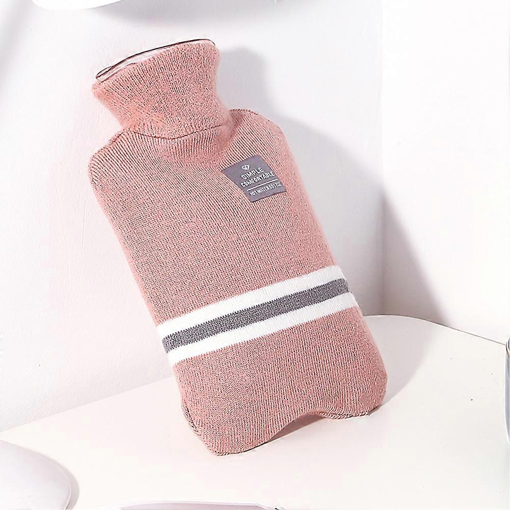 Hot Water Bottle 1/2L Leak-Proof Bed Bottle with Soft Cover Long Term Heat Hot Water