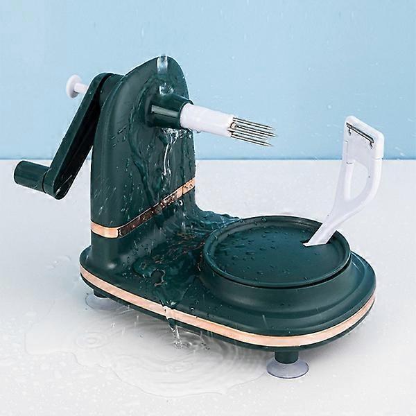 ZK-Hand-cranked automatic peeler multi-function peeler scraper household fruit plow dark green apple peeler