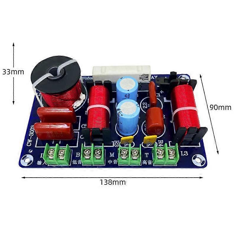 3 Way Frequency Divider Hi-Fi Crossover Audiophile Home Theater High Middle and Low Speakers Retrof