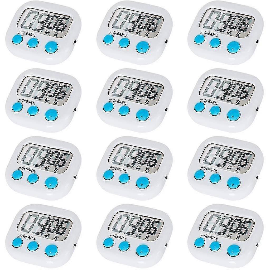12 Pack Digital Kitchen Timer With On/off Switch, Loud Alarm