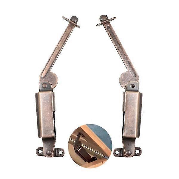 Cupboard Spring Hinge Support Door Iron Red Copper 2 Pieces Slow-Close Adjustable Angle Easy Installation