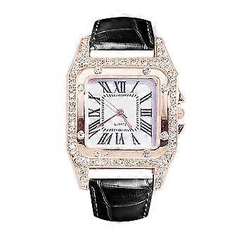 Scarpe da donna Bracciale Set Fiori Signore Bracciale Orologio Casual Pelle Quarzo