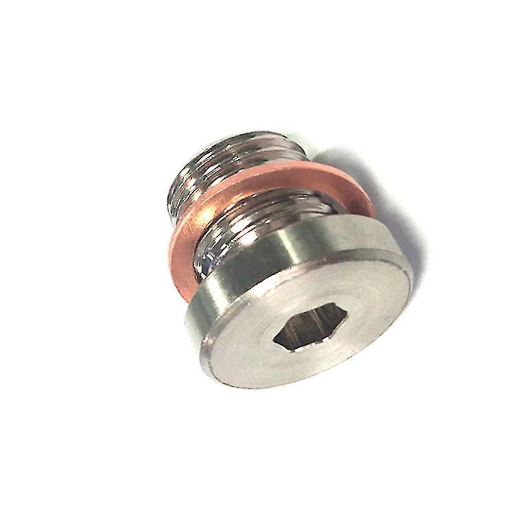 O2 Oxygen Sensor Stainless Steel Hex Bung Plug Nut Stepped Cap M12x1.25 Thread