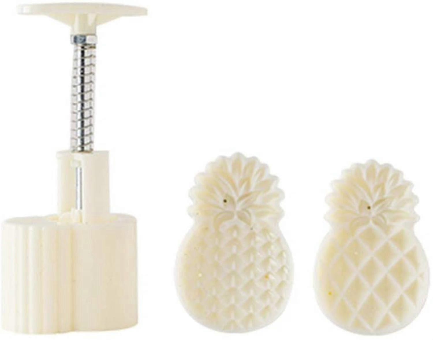 Plastic Mooncake Mold, Cookie Cutter With Pineapple Lotus Stamp