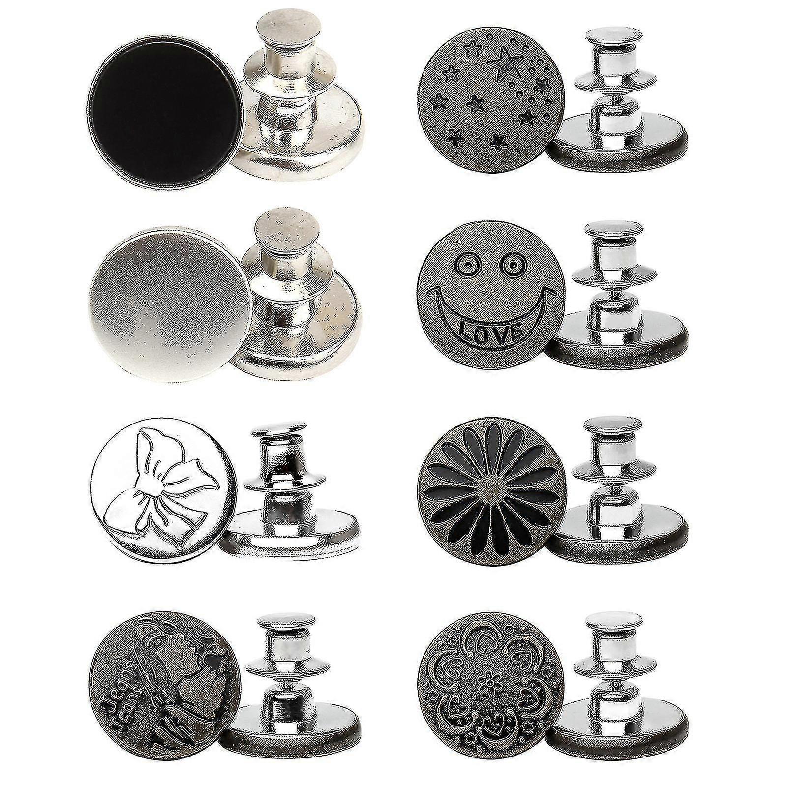 1 Set Perfect Fit Instant Button, Adjustable Jeans Button Instant 1 Inch Button