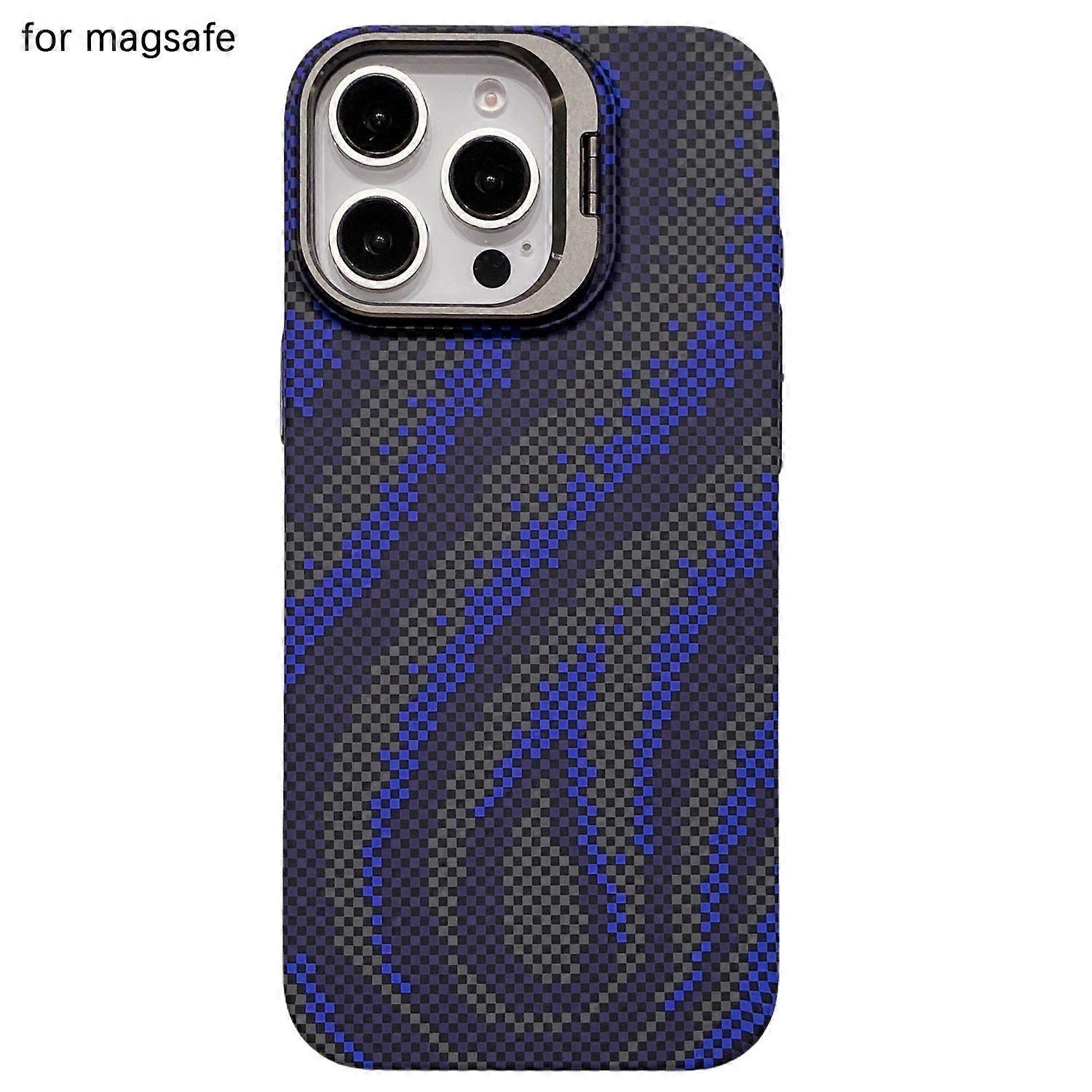 For iPhone 16 Pro Max Case Compatible with MagSafe Flame Pattern Hard PC Phone Cover with Lens Frame