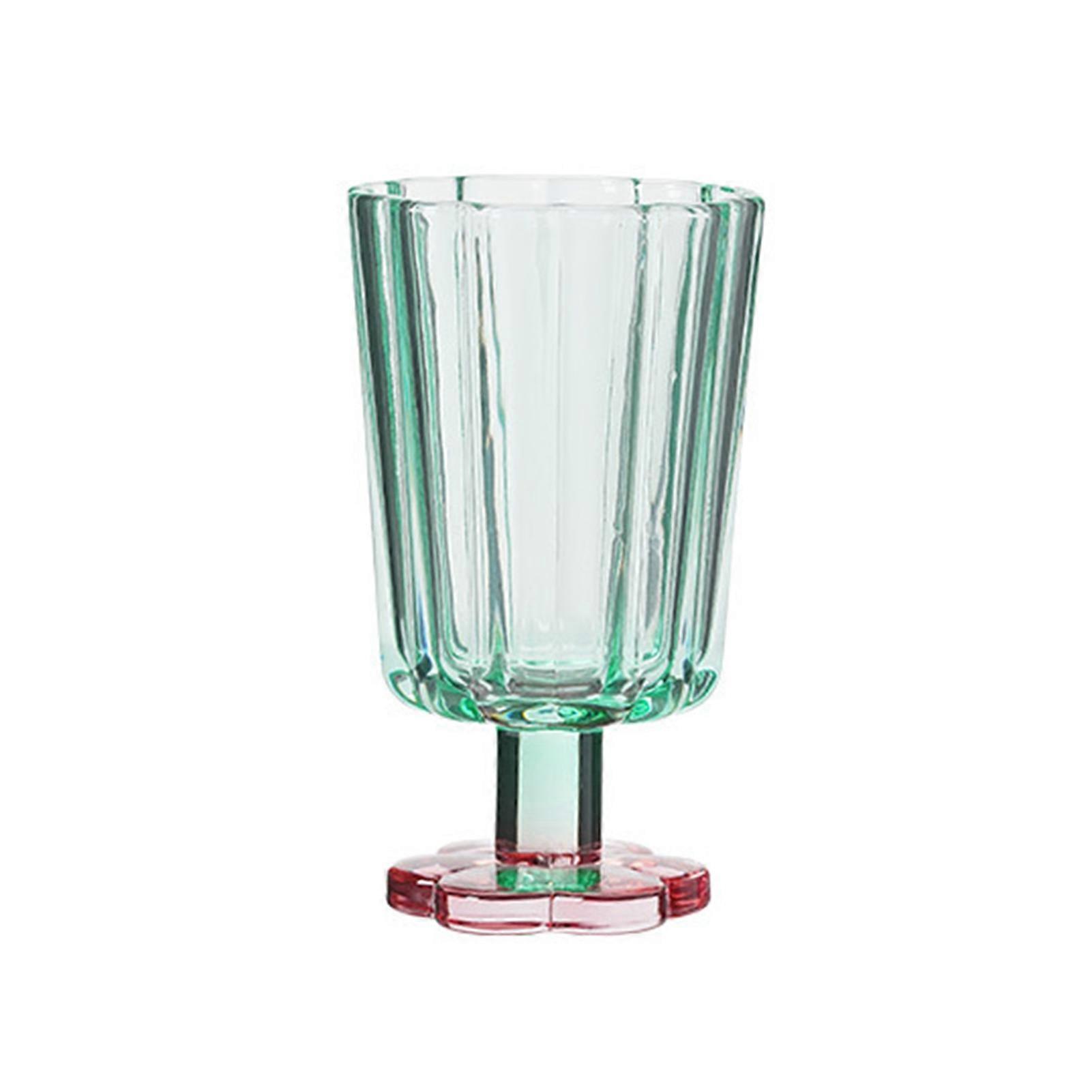 260ml Drinking Cup Transparent Matte Comfortable Grip Stable Reusable Petal Shape Juice Cup Home Supply KAESI