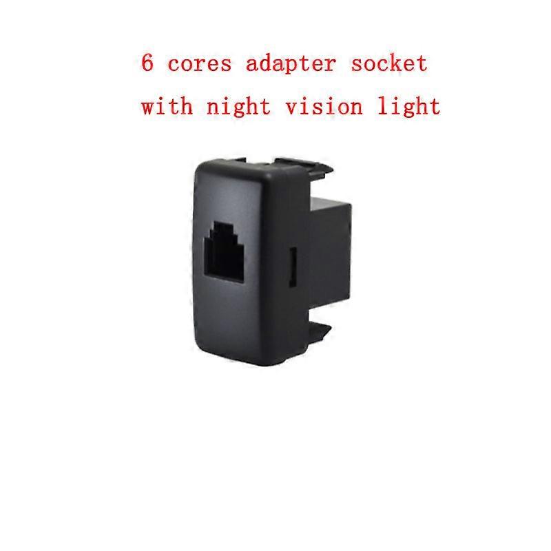1PC Car radio microphone adapter socket hand microphone switch hole socket 6 cores for Toyota Prado 03-09