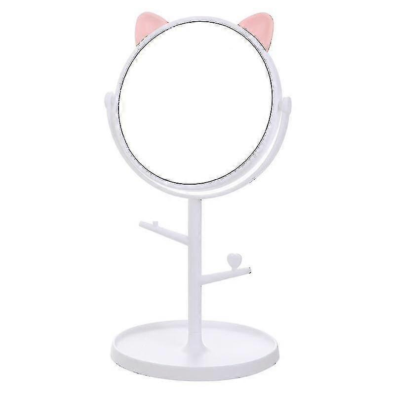 Bedroom Mirror-&makeup Mirror In Cute Cat Ears Shape - White