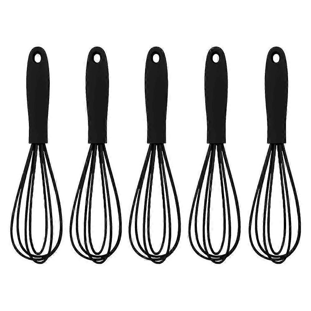 Silicone Whisk,kitchen Tool,5pcs Mini Silicone Whisks For Cooking,high