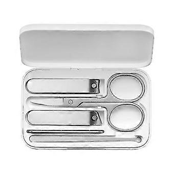 Nail Clipper Stainless Steel Set Trimmer Pedicure5pcssilver