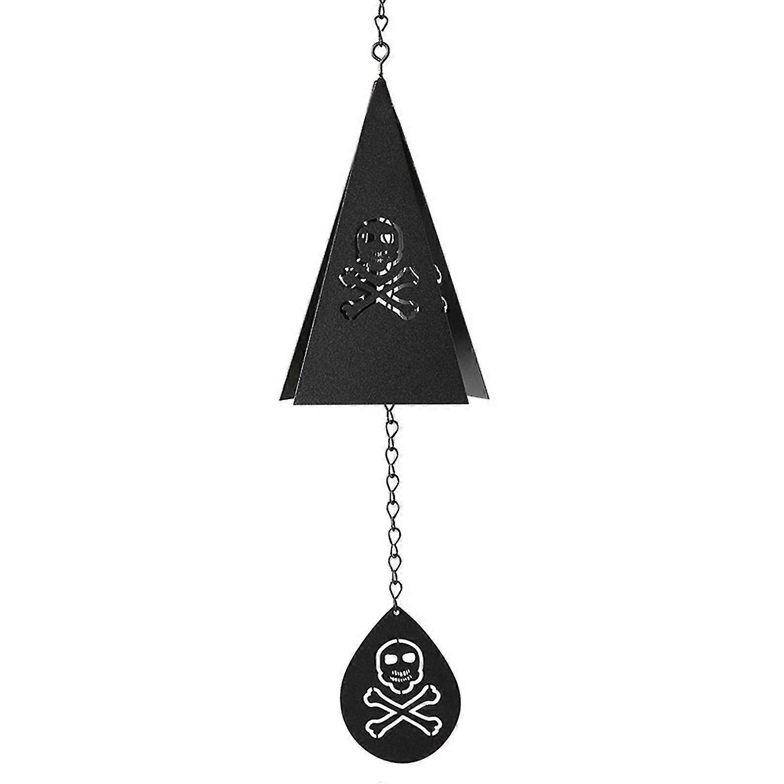 Black Wind Chimes Harbor Collection:3-tone Wind Bell With Compass Rose Wind Catcher