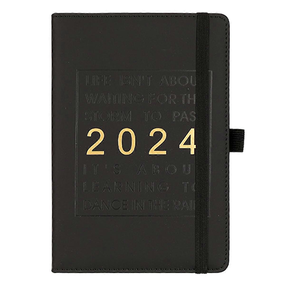 2024 Planner - 12-Month Weekly and Monthly Planner from January 2024 to December 2024, Elastic Closure, Daily plan, 21.5x14.5cm