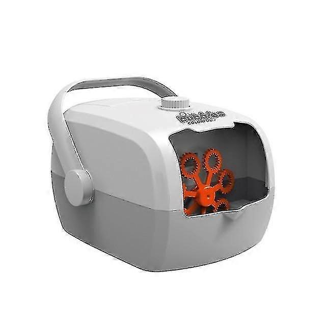 Yyh-automatic Bubble Machine For Suitcase Electric Bubble Making Machine Party Stage Grey White