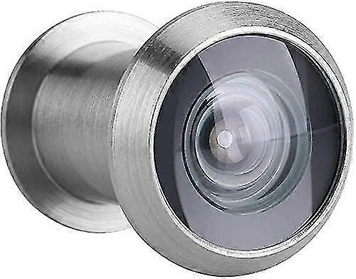 のぞき穴ドアビューア高強度保護カバー付き220度広角(ブラッシュドシルバー)