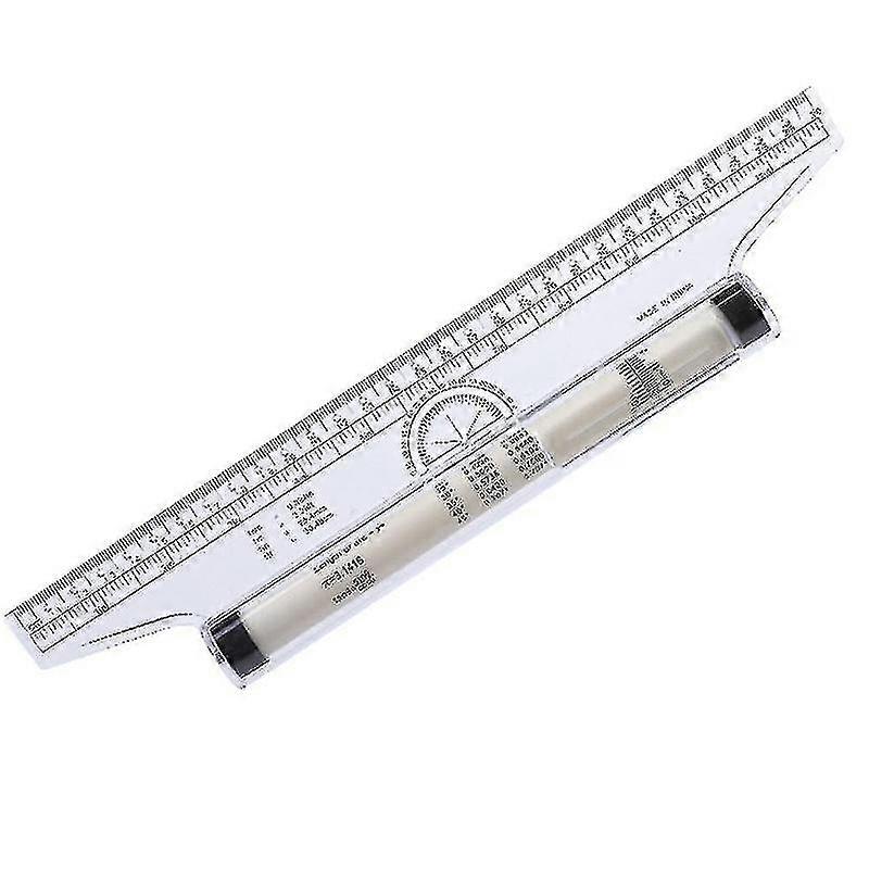 30cm rollendes paralleles Lineal Professional Parallel Roller Ruler Mehrzweckskala Drafting Lineal Winkelmesser Kompass für vertikale parallele Linie Geometr