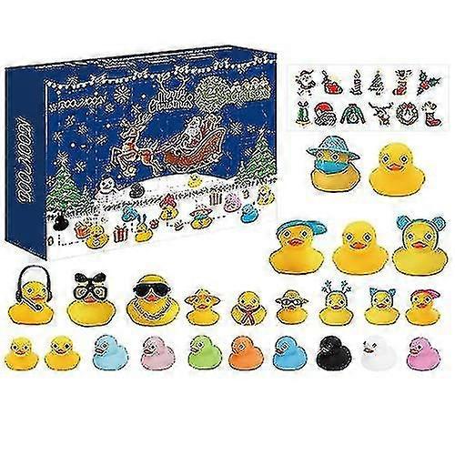 2023 Christmas Advent Calendar Blind Box Gift 24 Grids Rubber Ducks -c186