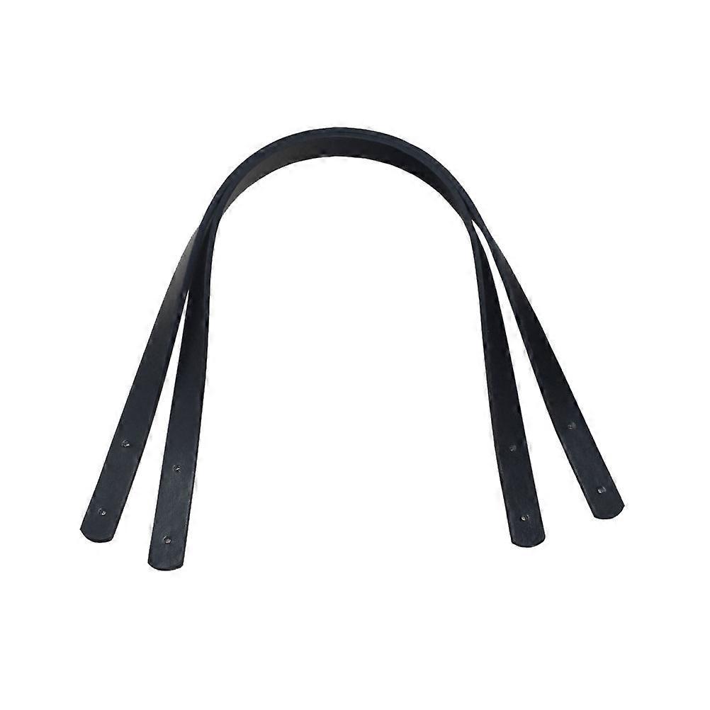 2 st. 60 cm handväska i PU-läder, utbytesrem för tygväska, bälte med nitar, tillbehör för kvinnor, gör-det-själv-väska (svart)