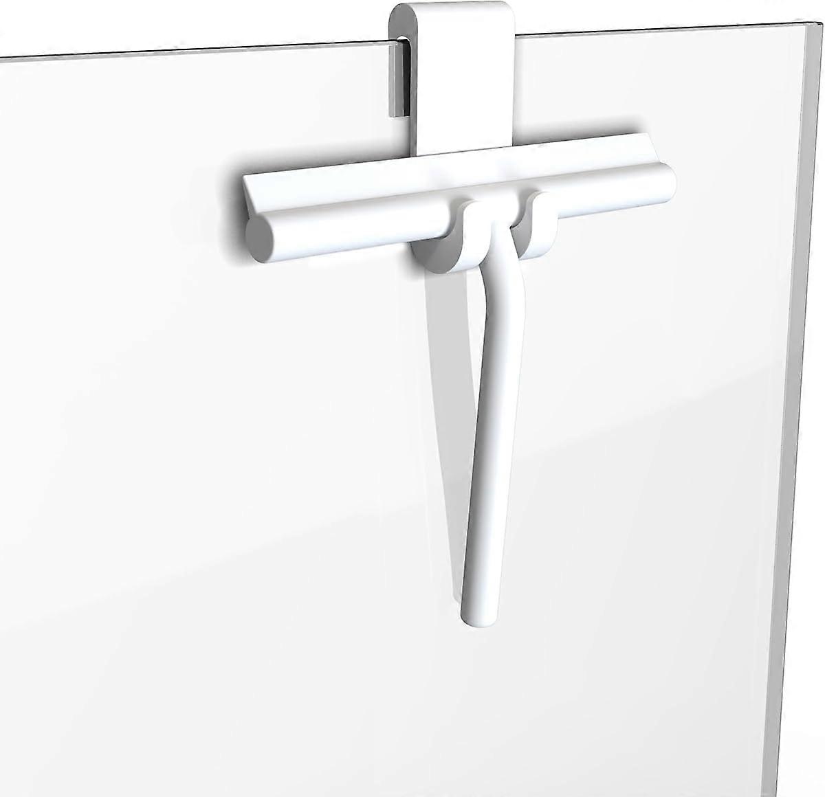 White Black Shower Squeegee, Window Wiper with Hanging Hook - Bathroom Squeegee Shower Tractor - Wiper and Extractor - Window Squeegee