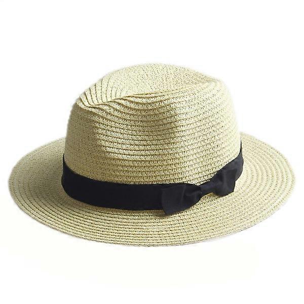Kvinner Sommer Solhatt Boho Beach bred Brim Fedora