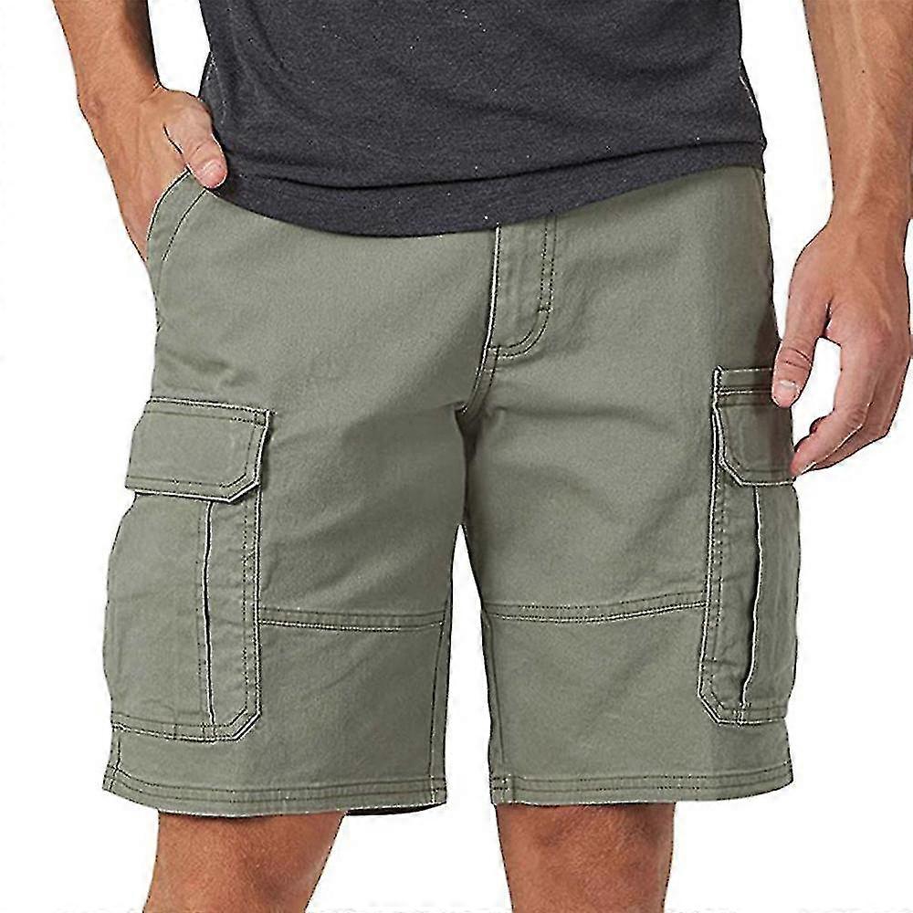 الرجال السراويل الصيفية عارضة متعددة جيوب مستقيمة الساق السراويل القصيرة