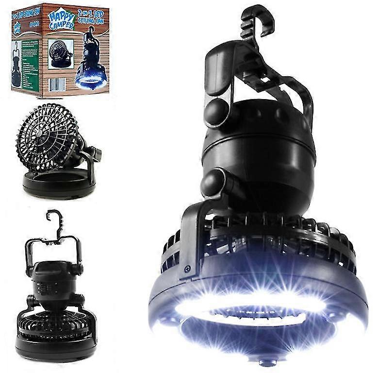 Tent Lantern Ceiling Fan Camping Emergency Lamp Hanging LED
