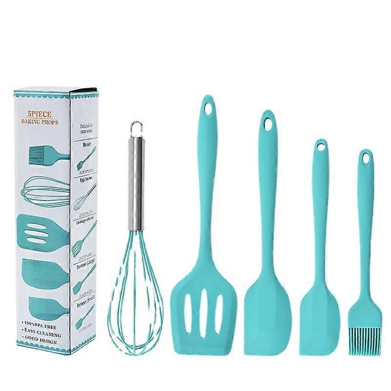 5pcs Silicone Kitchenware Baking Tools Egg Beater Spatula Steak Frying Spatula Spatula Baking Cooking