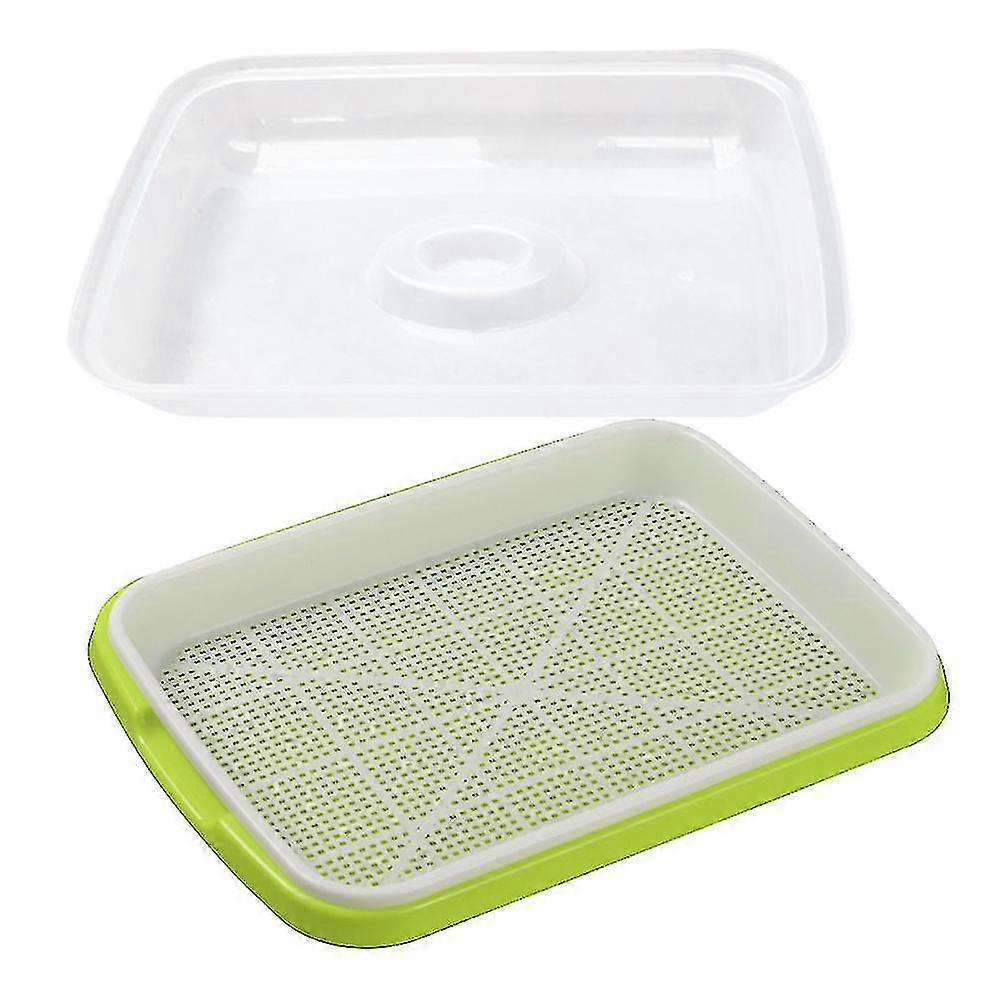 1 Set Sprouting Set Soil-free Sprouter Tray With Lid Hydroponics Germination Tray