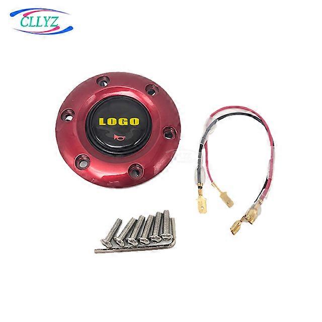 Cllyz Universal Steering Wheel Horn Button Abs Sport Style Multicolor Optional Auto Parts - Steering Wheels & Horns