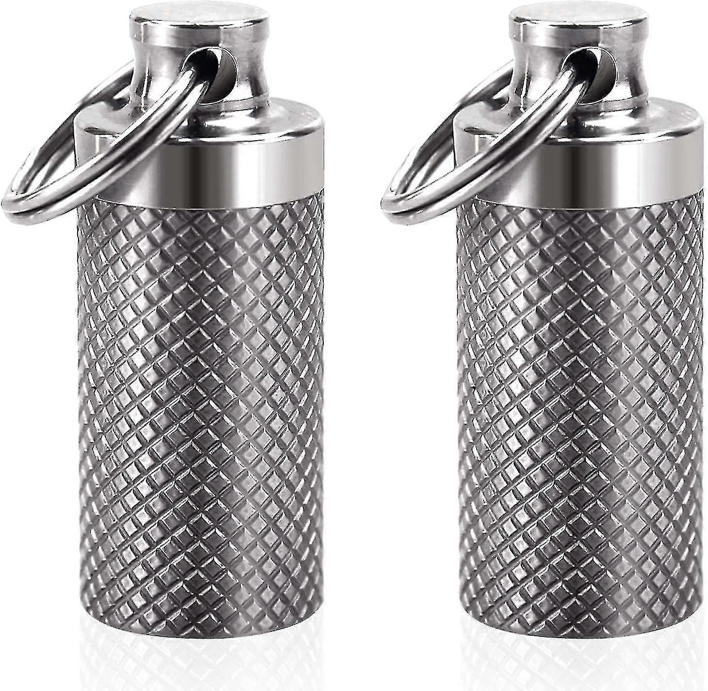 Keychain Pill H,portable Tium Pill Box Container,mini Pill