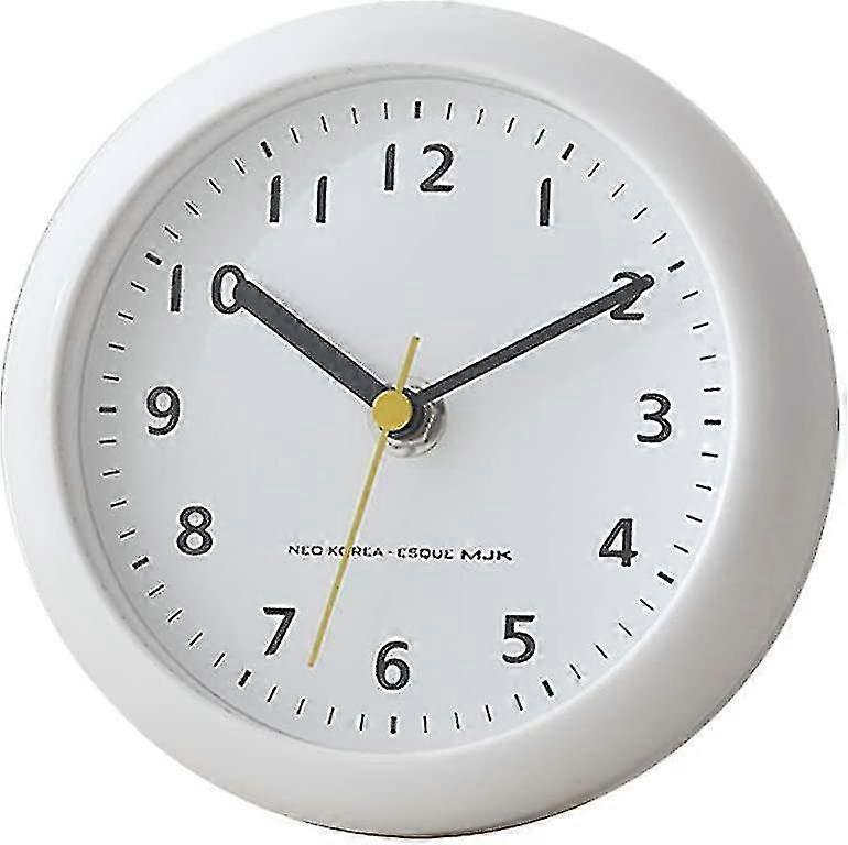 6 Inch Bathroom Waterproof Clock, Suction Cup Clock Wall Clockgrey