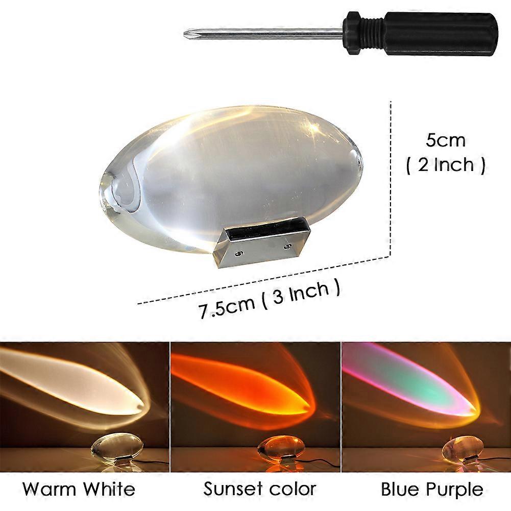 Led Crystal Eye of The Sky Table Lamp Italian Designer 3 Color Living Bedroom Bedside Home Decor Projector Ambient Night Light