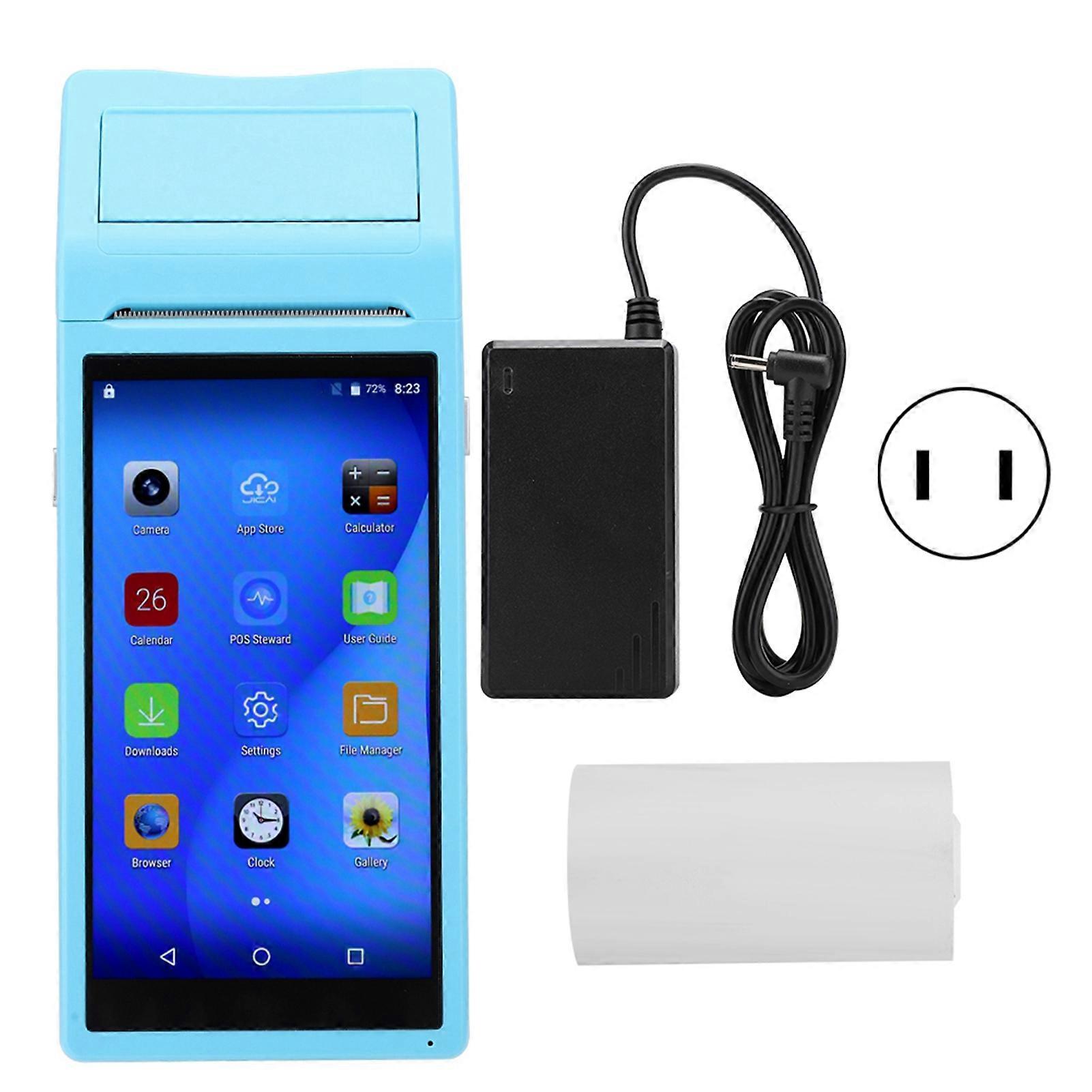 Q2P 58MM Bluetooth Printer for Android IOS Smartphones 3G Quad Core 1+8G Blue 110240v (US Plug)