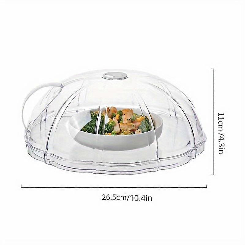 1pc HeatShield Microwave Food Cover - Oil & Splash Proof, Retains Freshness, Perfect for Hot Dishes, Easy Plate Container, Kitchen Storage Organizer A