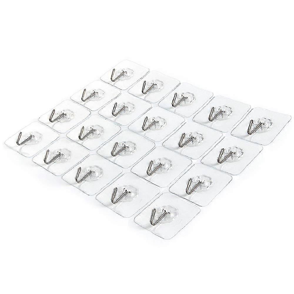 Removable Waterproof Reusable Stainless Steel Hooks 20pcs