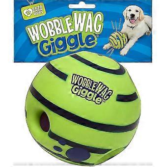 Wobble Wag Giggle Ball, Interaktywna zabawka dla psa, Zabawne chichoty Dźwięki, 14cm