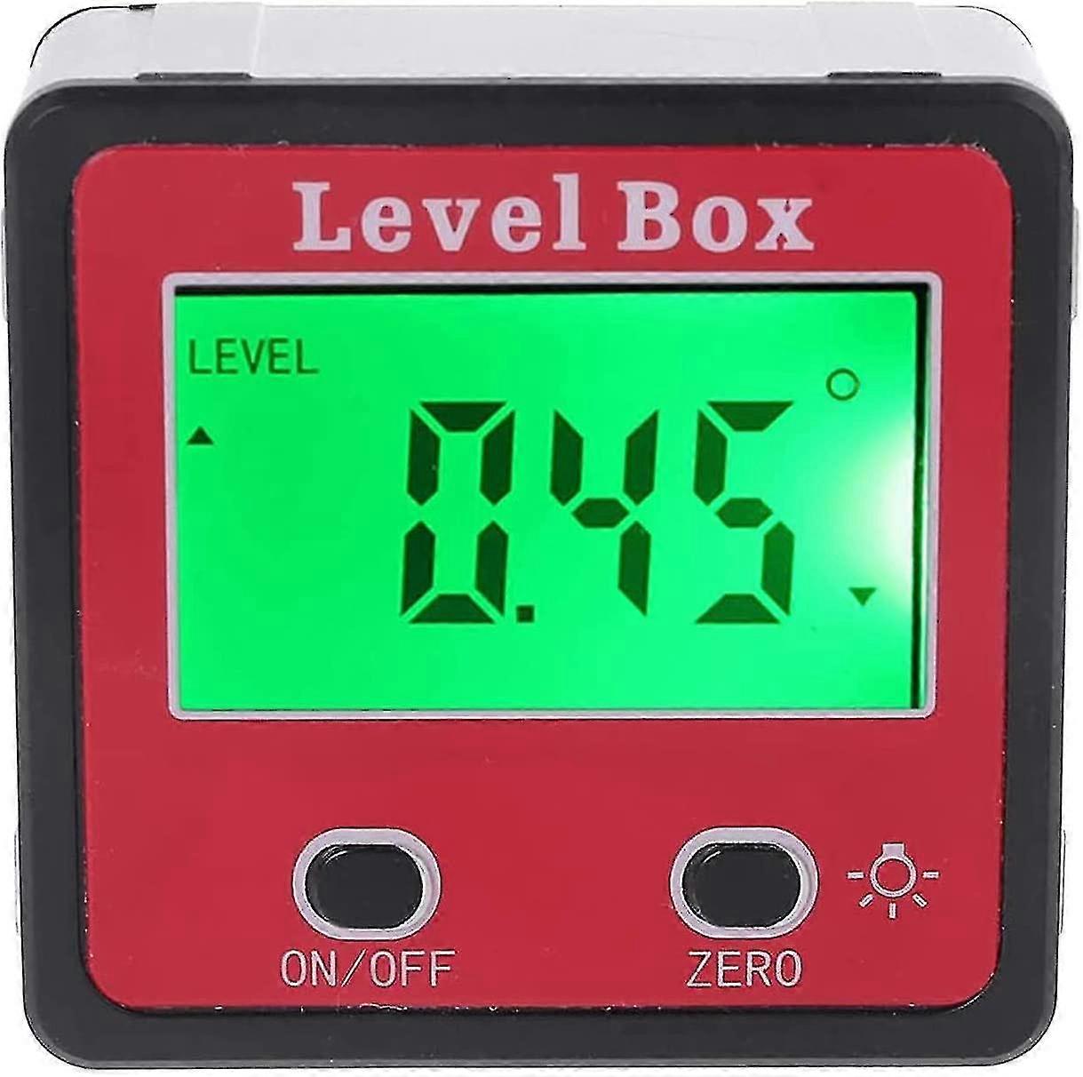 Protractor Inclinometer, Precision Protractor Inclinometer Level Box, Mini Digital Level Protractor Inclinometer With Aluminum Magnetic Base