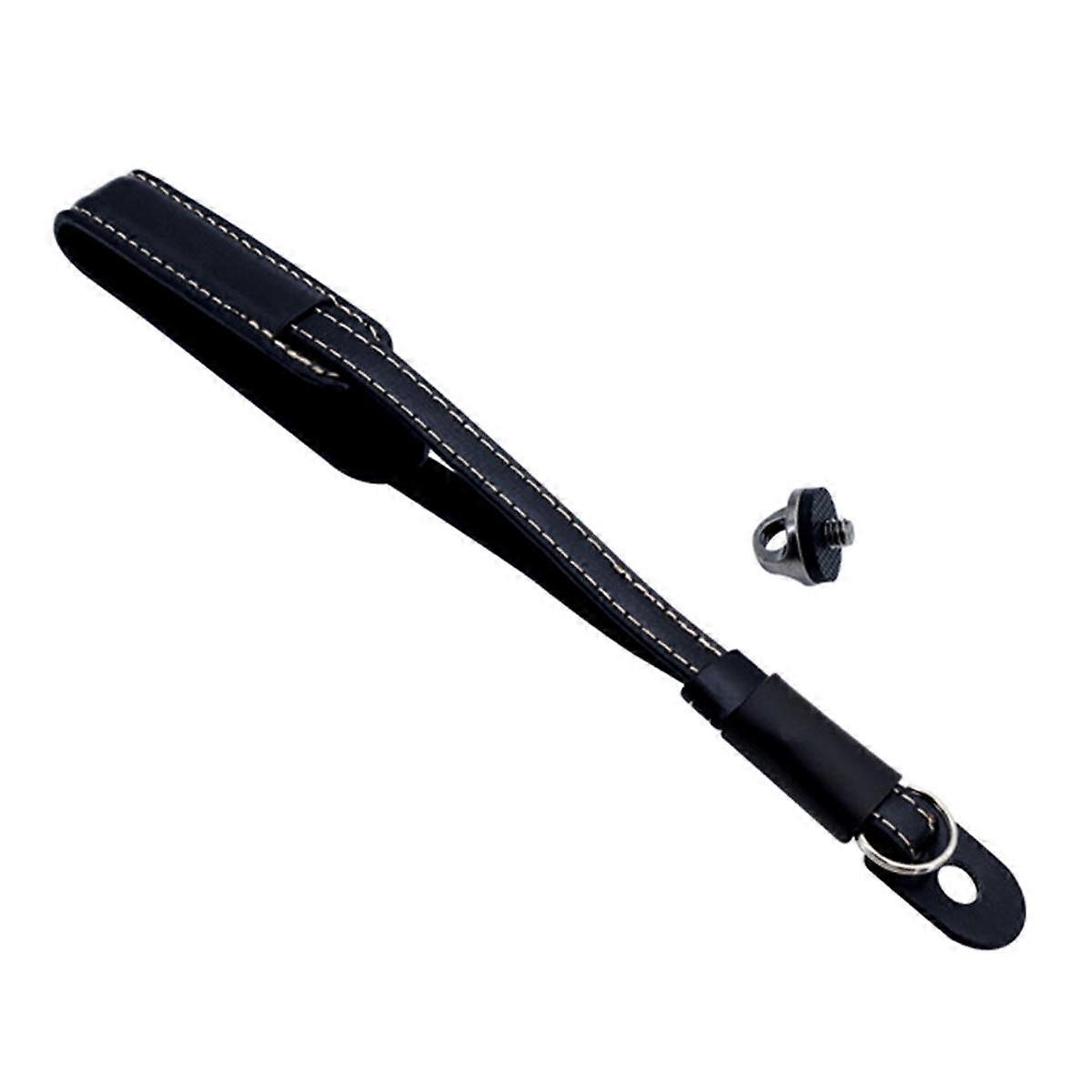 Passer til 3 lærhåndleddsstropp håndholdt snor 1/4 skrue håndleddsstropp gimbalkamerasnor, bl