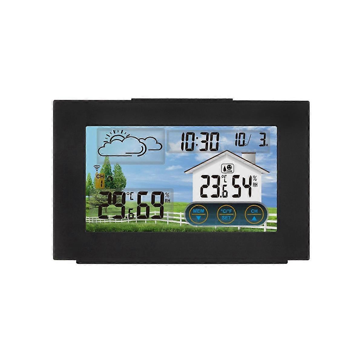 Digital Screen Meteorological Clock Weather Forecast Clock with Temperature Humidity Sensor for Ind