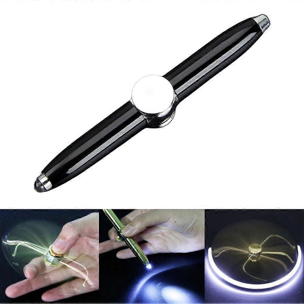 Spinning Pen, Fidget Spinner Pen with LED Light, Writing Tool Practical Fidget Pen Lighted Pen Ballpoint Pen for Lighting for Writing in the Dark2024
