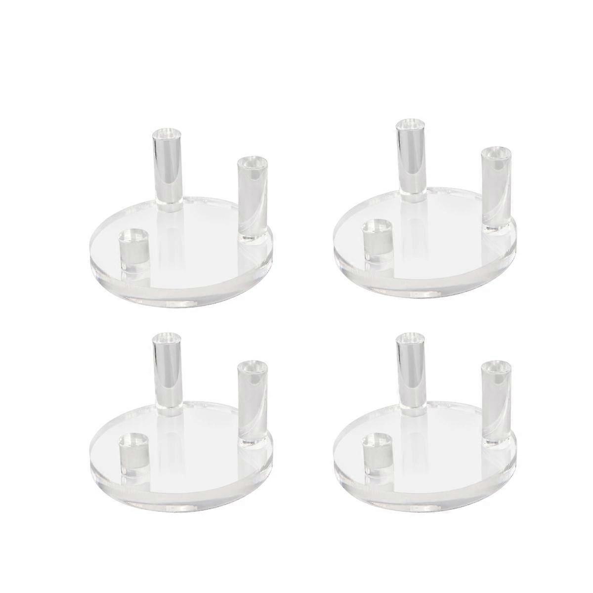 4 Packs 1.9Inch Rock Display Stand, - Square Acrylic Display Stands for , Minerals Slab, Crystal