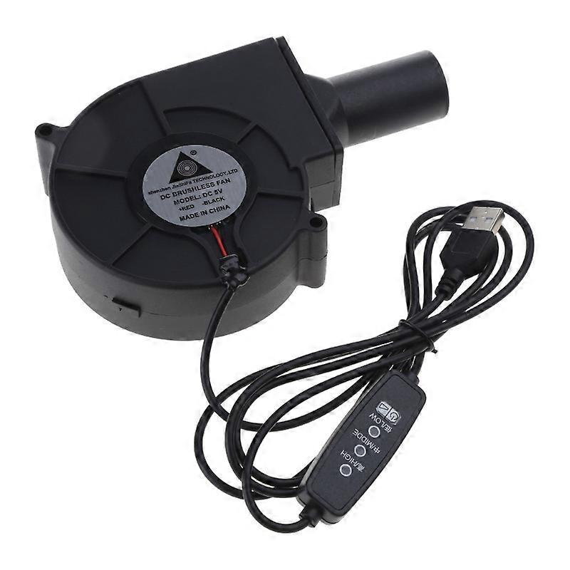 Handheld Plastic Blower USB Electric BBQ Fan Wind Speed Adjustable for Picnic