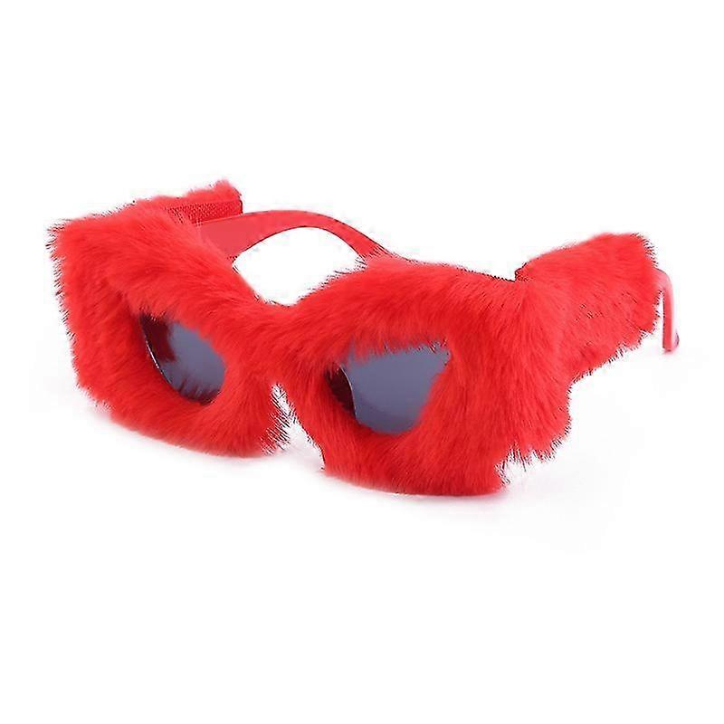 Plush Winter Sunglasses Cat Eye Sunglasses