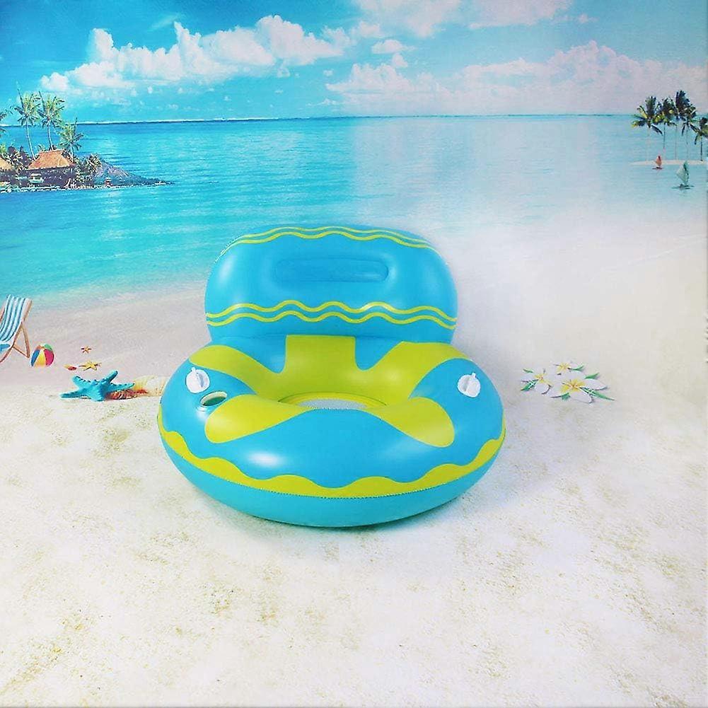 Floating PVC Inflatable Floating Bed for Swimming Pool Water Hammock Floating Mattress Inflatable Bed with Cute Cup Holder, Toy for Adults and Kids Pi